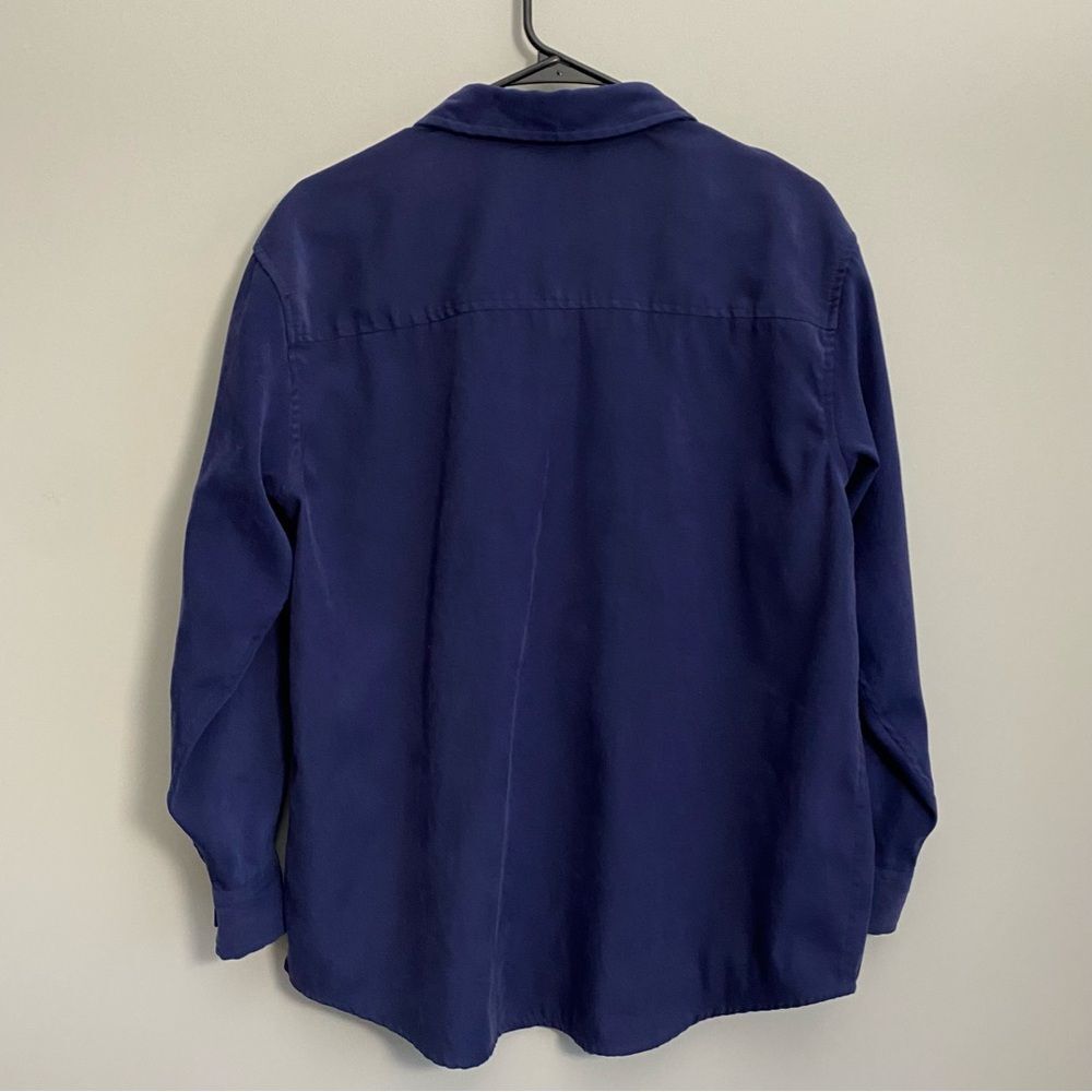 Vintage Disney Eeyore Button Down Casual Blouse Shirt Blue Medium - Picture 6 of 6